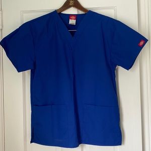 NEW Dickies Blue Scrub Top